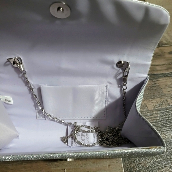 Evening Clutch in Black & Silver Stones - Picture 5 of 6